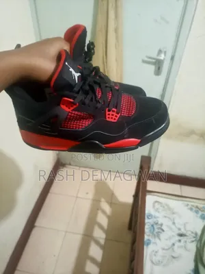 Air Jordan 4 Bred Black & Red Sneakers – Size [44]