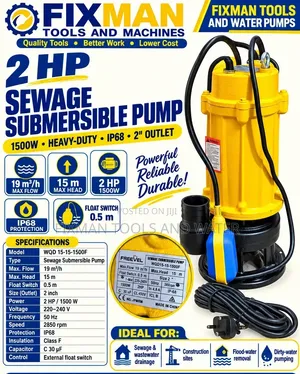 Freevel Sewage Pump 2hp 1500 Watts Best for Drainage and Water Supply