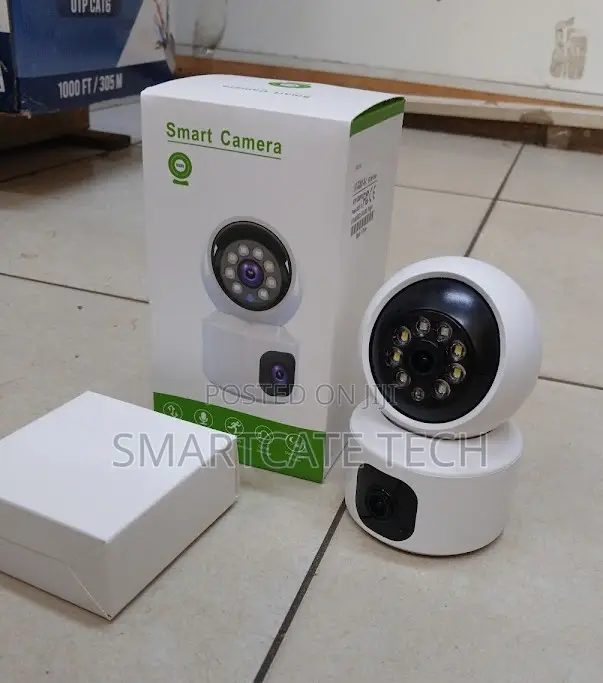 Smart Dual Lens WiFi Home Security Camera With Two-Way Talk