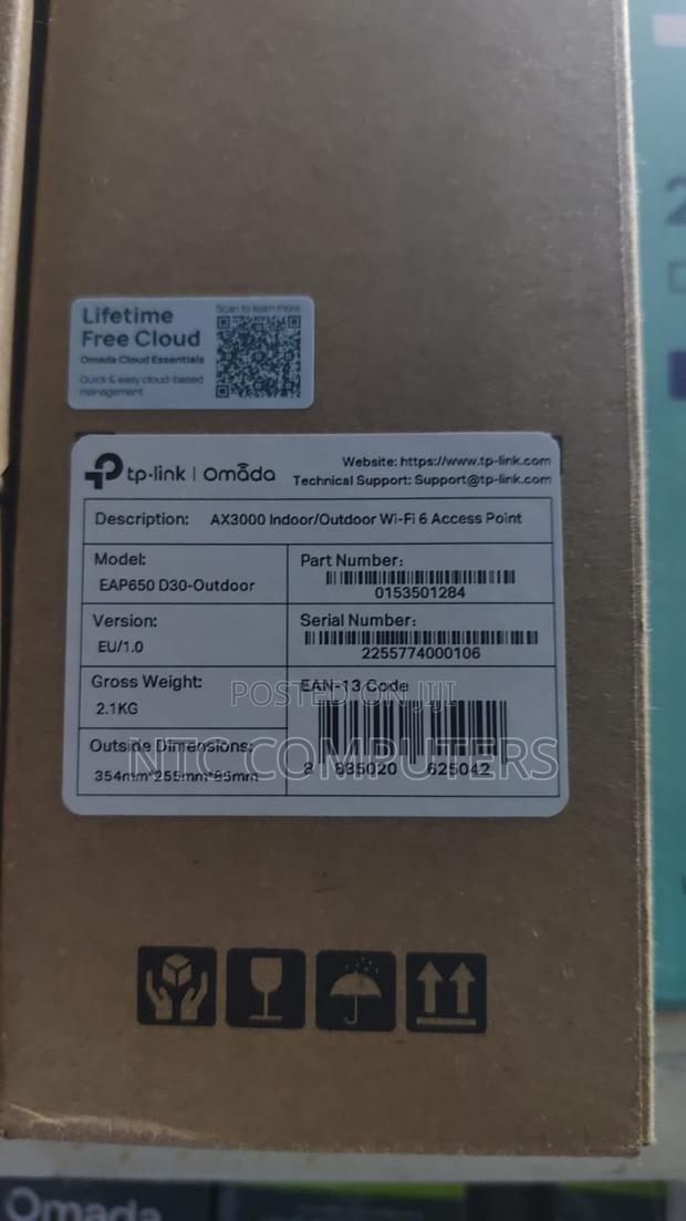 TP-Link EAP650 D30 AX3000 Indoor/Outdoor Dual-Band Wi-Fi 6 AccessPoint