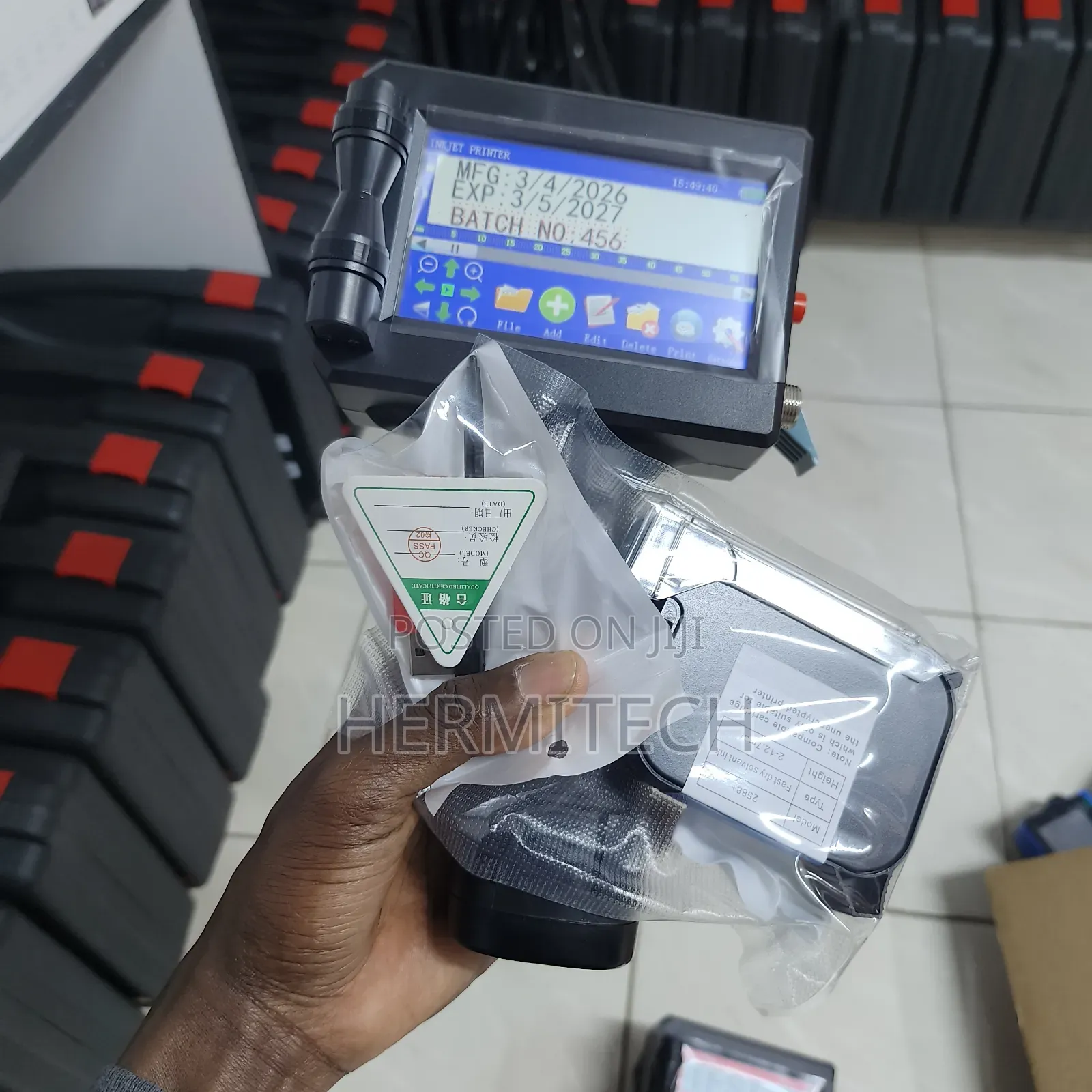 Portable Inkjet Printer for Industrial Product Identification