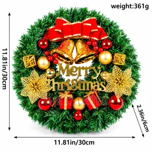 30cm Christmas Wreath With Lights