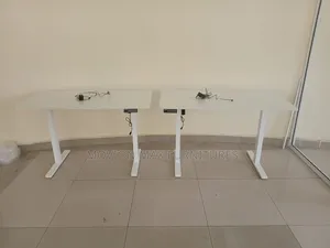 Electric Height-Adjustable Modern White Office Workstation Desk
