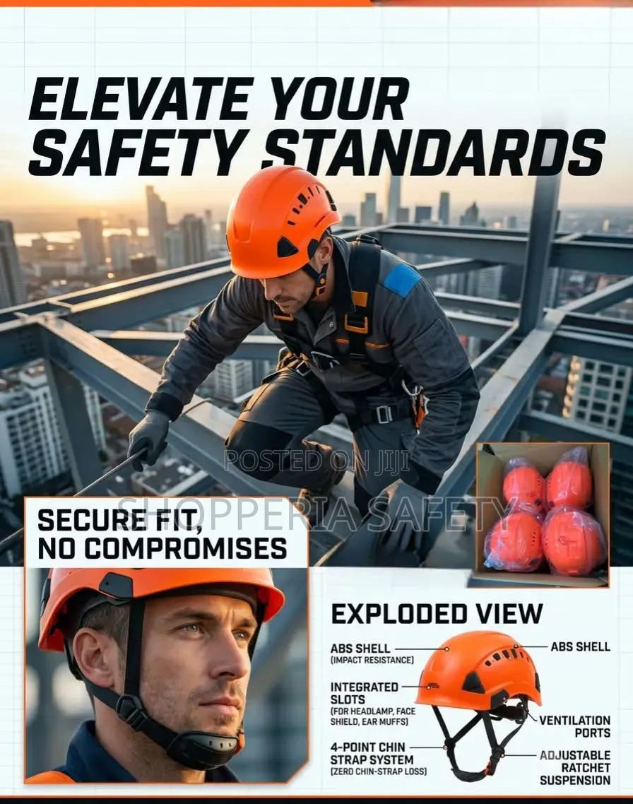 Orange Work at Height Helmet