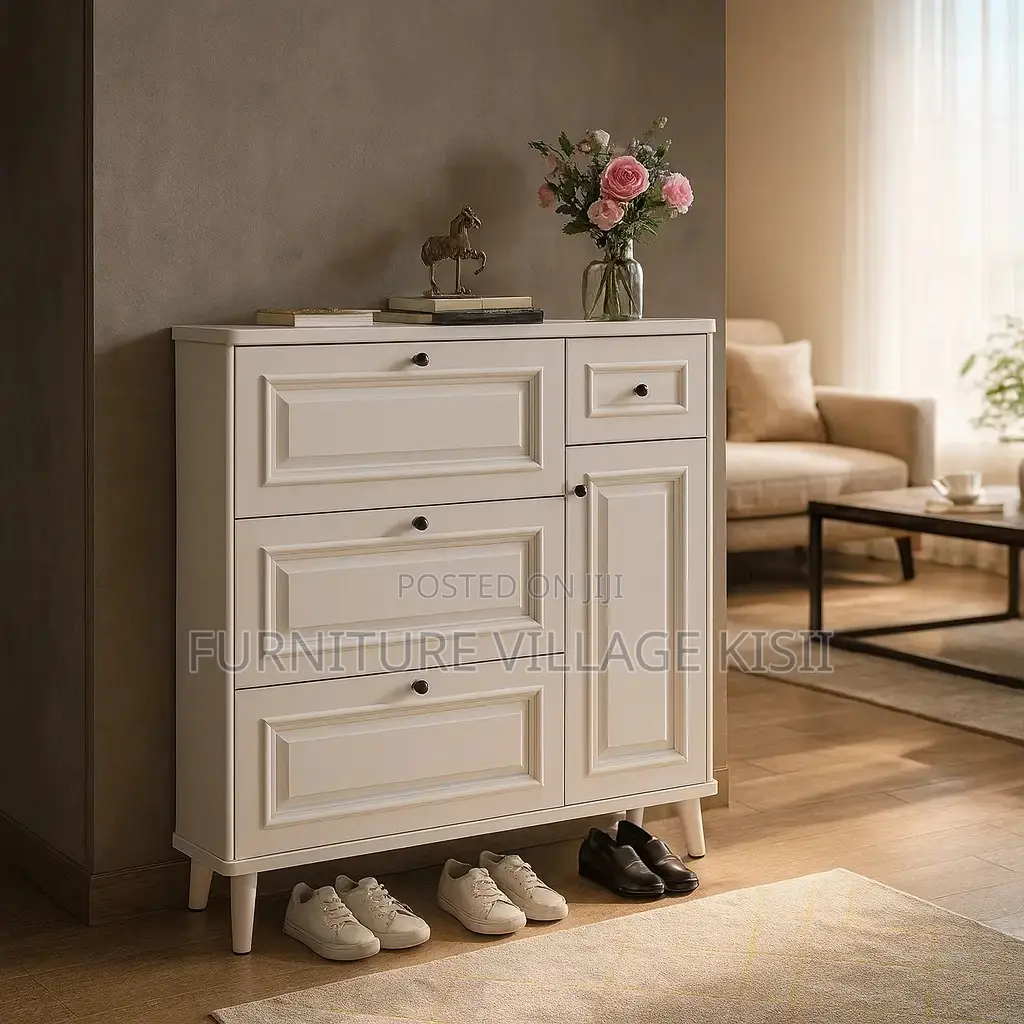 Mordern White Storage Shoe Rack