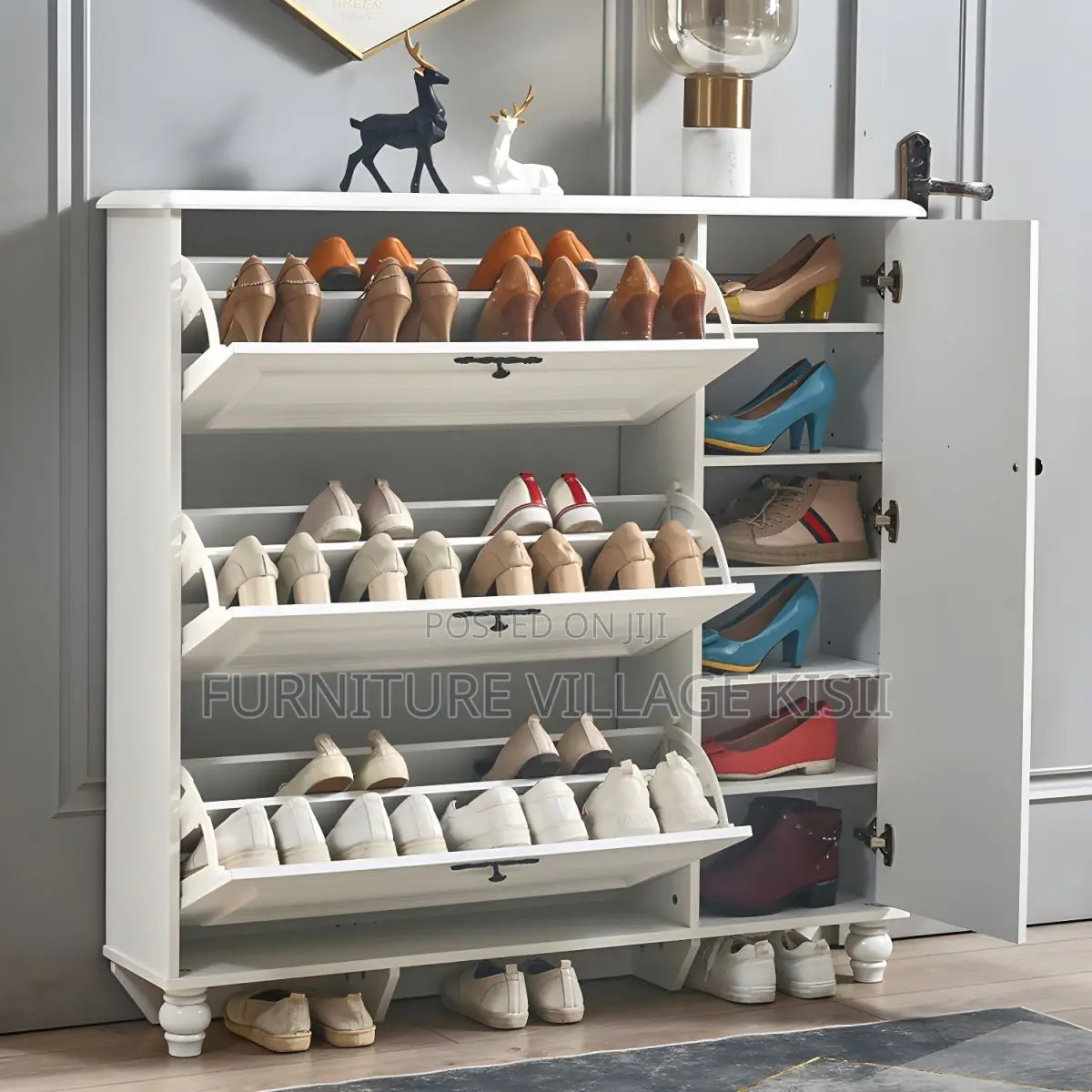 Mordern White Storage Shoe Rack