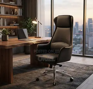 Office Chair : Executive High-Back Leather Workstation Chair