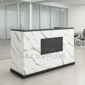 1.8m Marble Accent Reception Desk