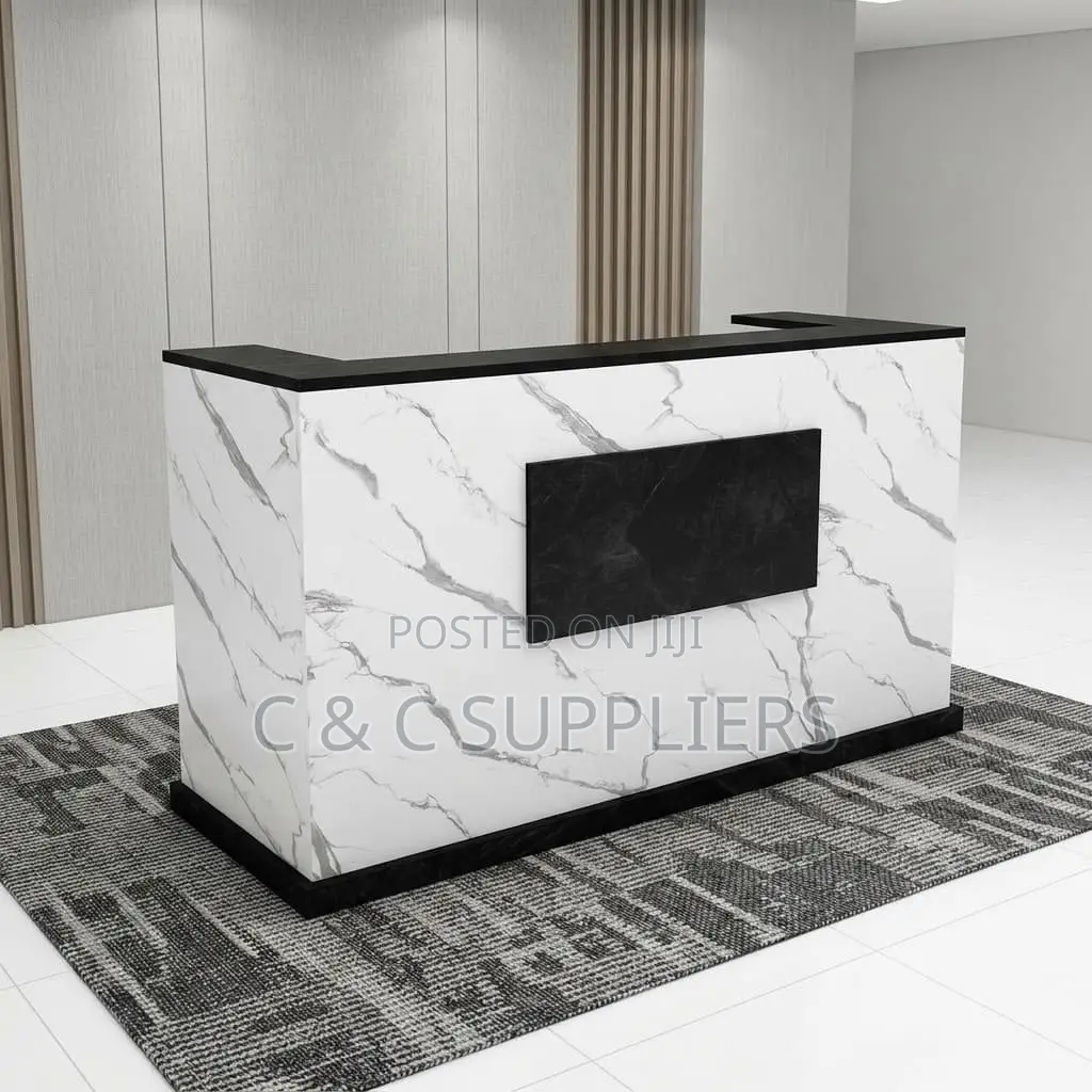 1.8m Marble Accent Reception Desk