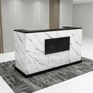 1.8m Marble Accent Reception Desk