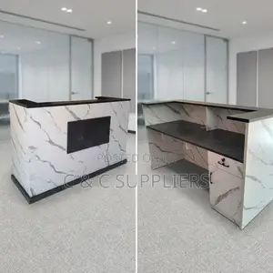 1.8m Marble Accent Reception Desk