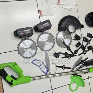 96V Cordless Batteries, 3 Saw Blades, Wheels Safety Accessories
