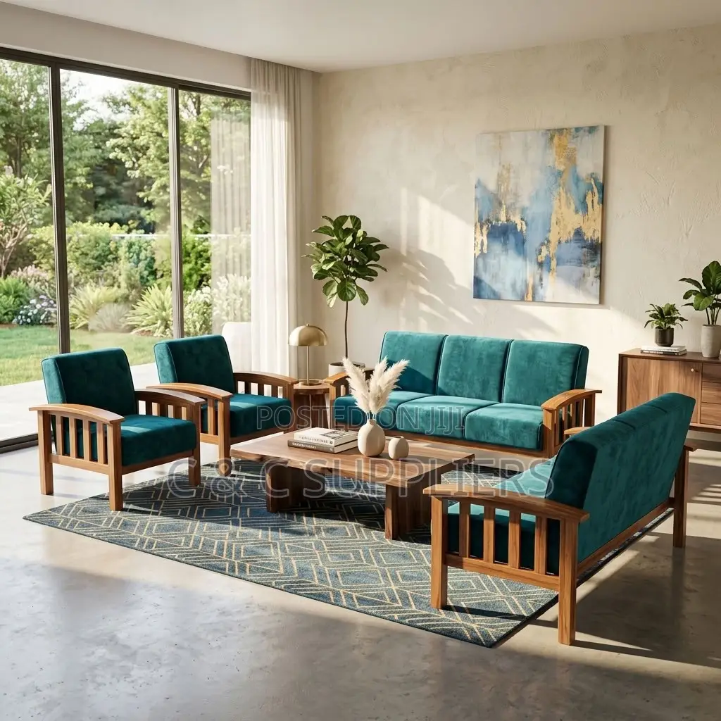 Fabric Open Sofa Set-5 Seater