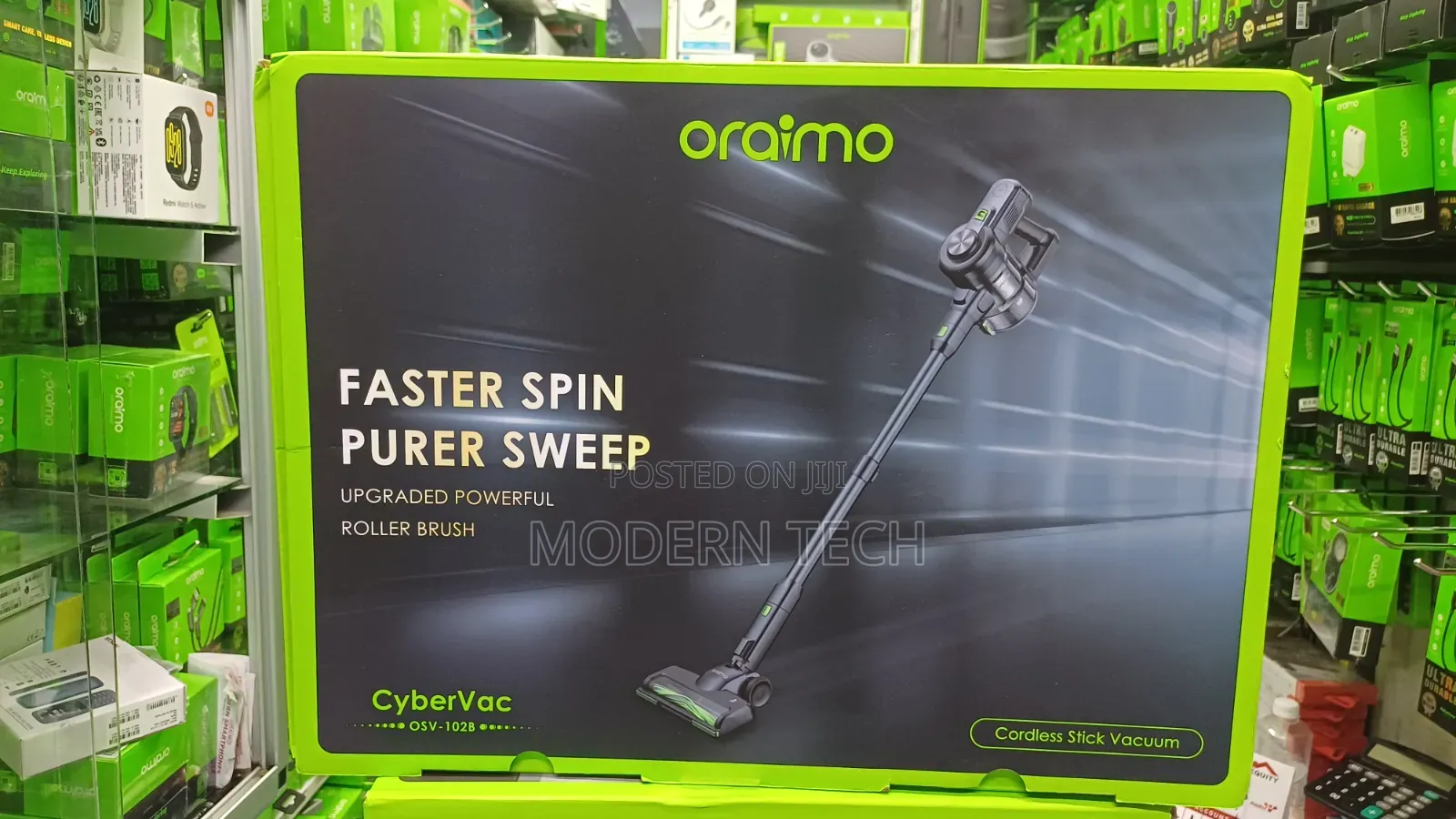 Oraimo CyberVac 180W Wireless Vacuum Cleaner – Powerful Suction