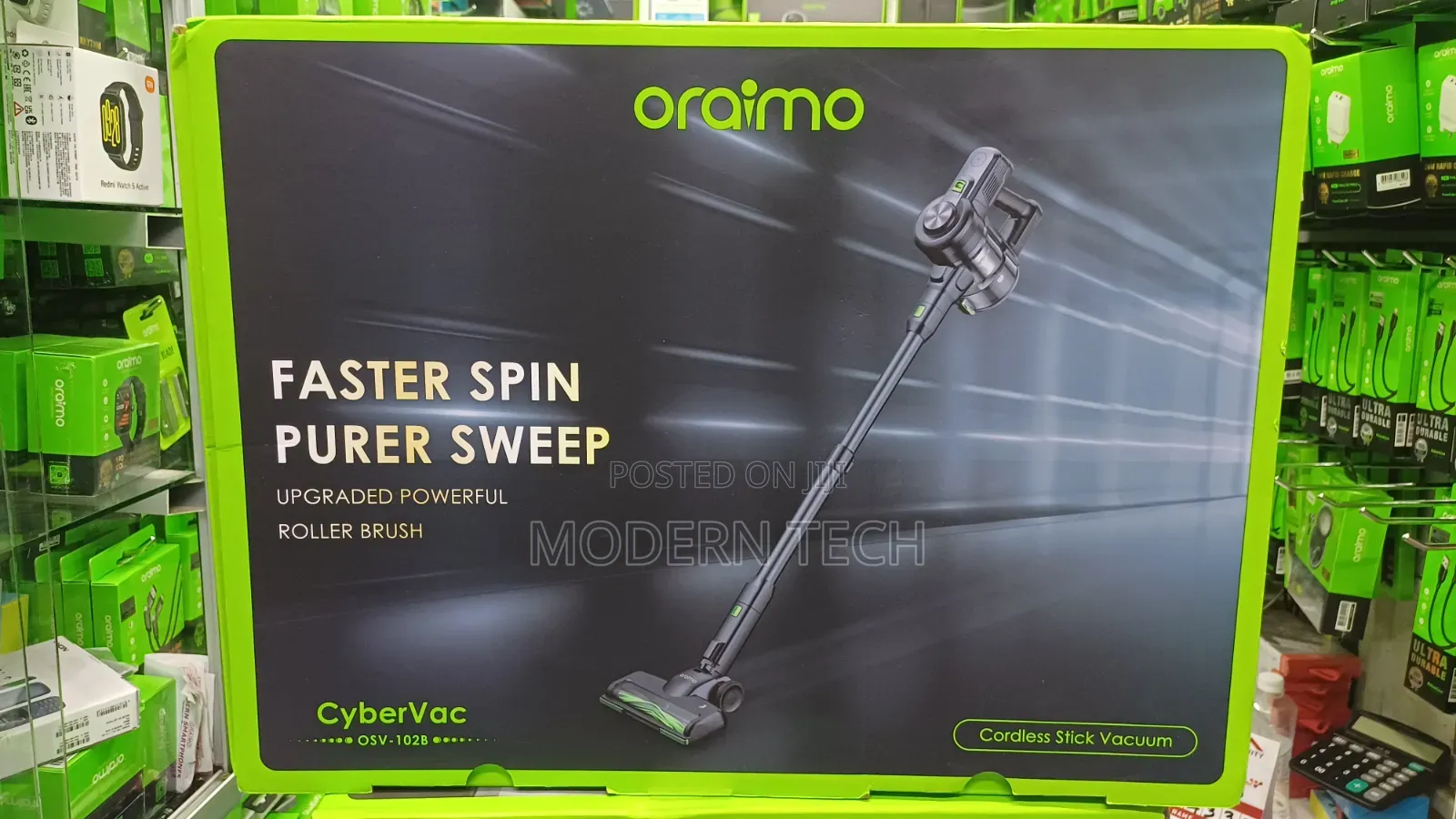 Oraimo CyberVac 180W Wireless Vacuum Cleaner – Powerful Suction
