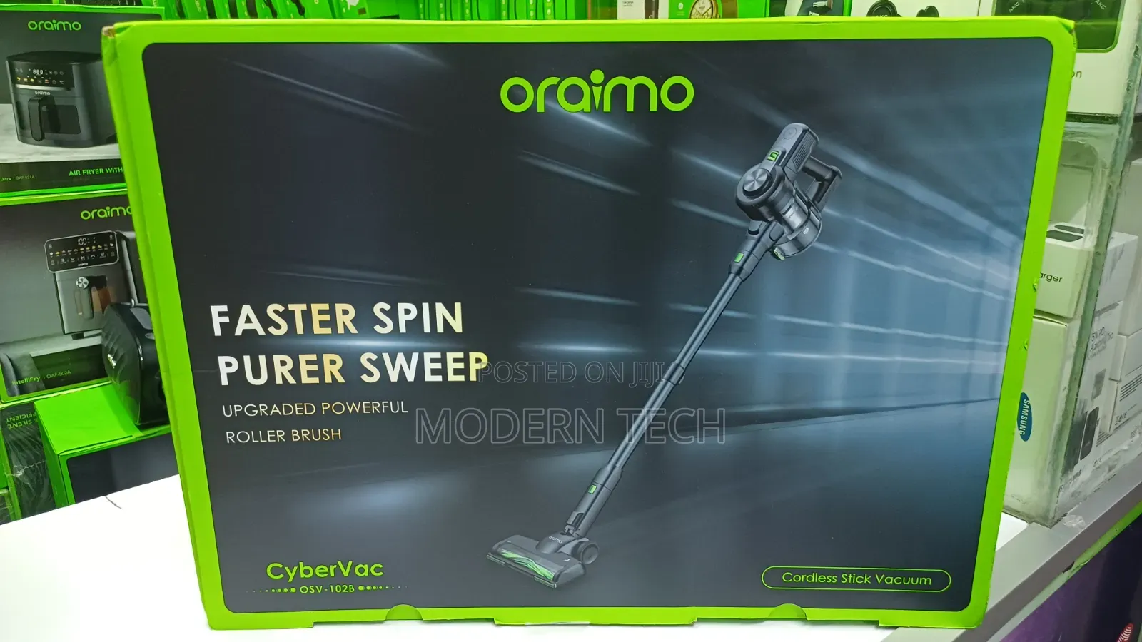 Oraimo CyberVac 180W Wireless Vacuum Cleaner – Powerful Suction
