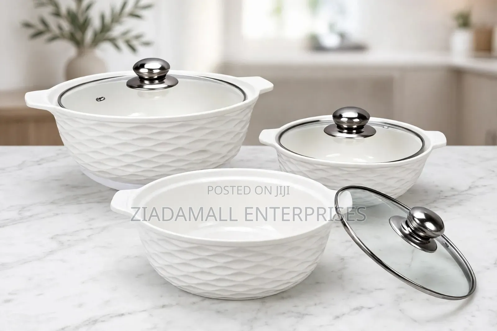 *Set of 3 Ceramic Soup Pots...sks**