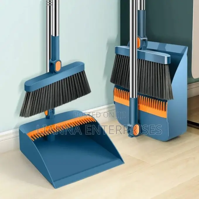 2 in 1 Broom With Dustpan Set