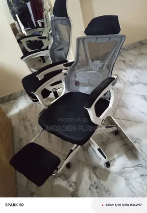 Adjustable Ergonomic Office Chair + Headrest and Footrest - Recliner
