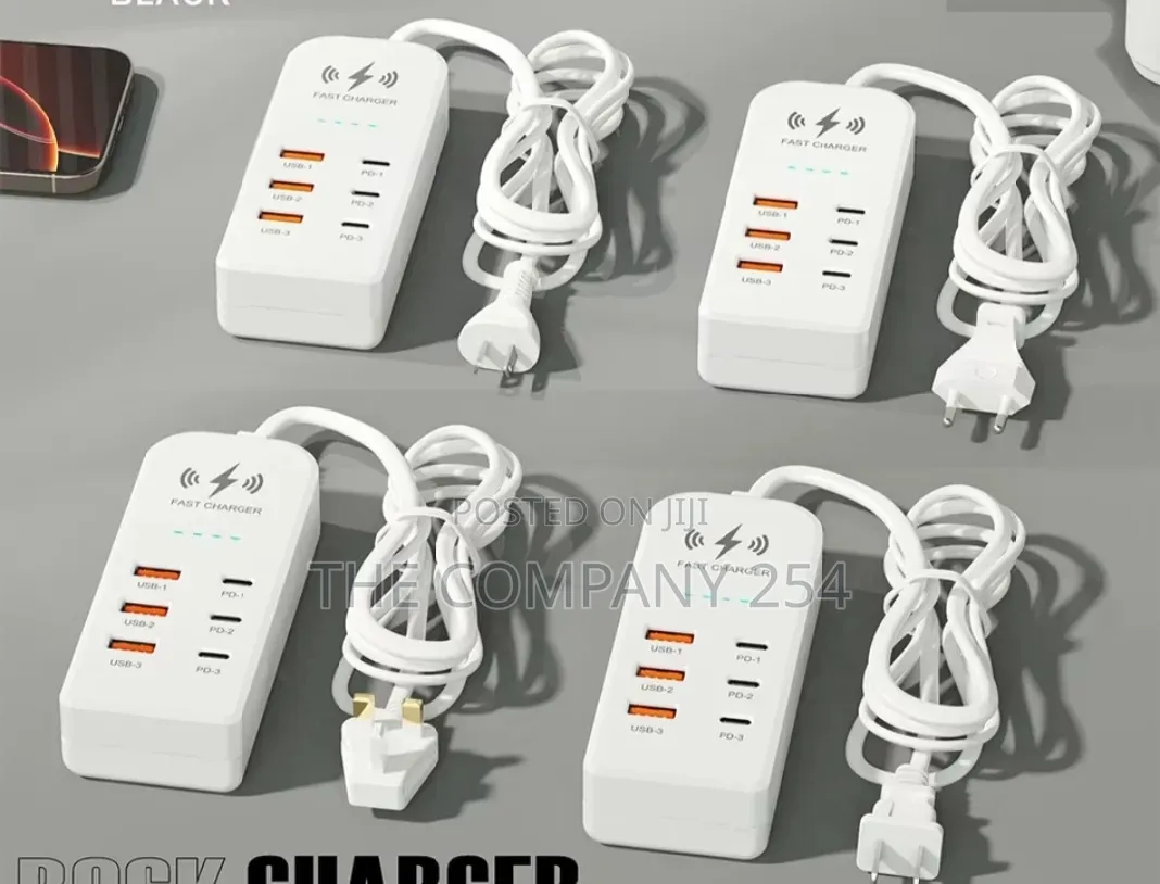 6in1 USB Charger PD Type C Fast Charging Wall Charger