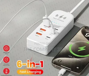 6in1 USB Charger PD Type C Fast Charging Wall Charger