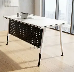 Office Table : Foldable White Training Desk