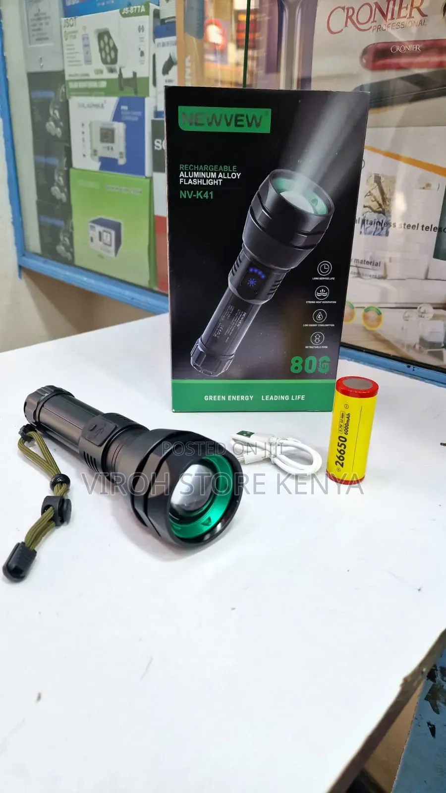 Newvew Torch K42 Rechargeable Security Flashlight