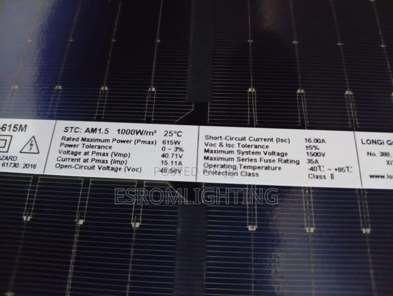 LONGi 615W Solar Panel