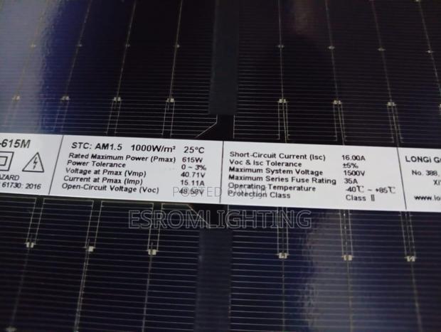 LONGi 615W Solar Panel - main view