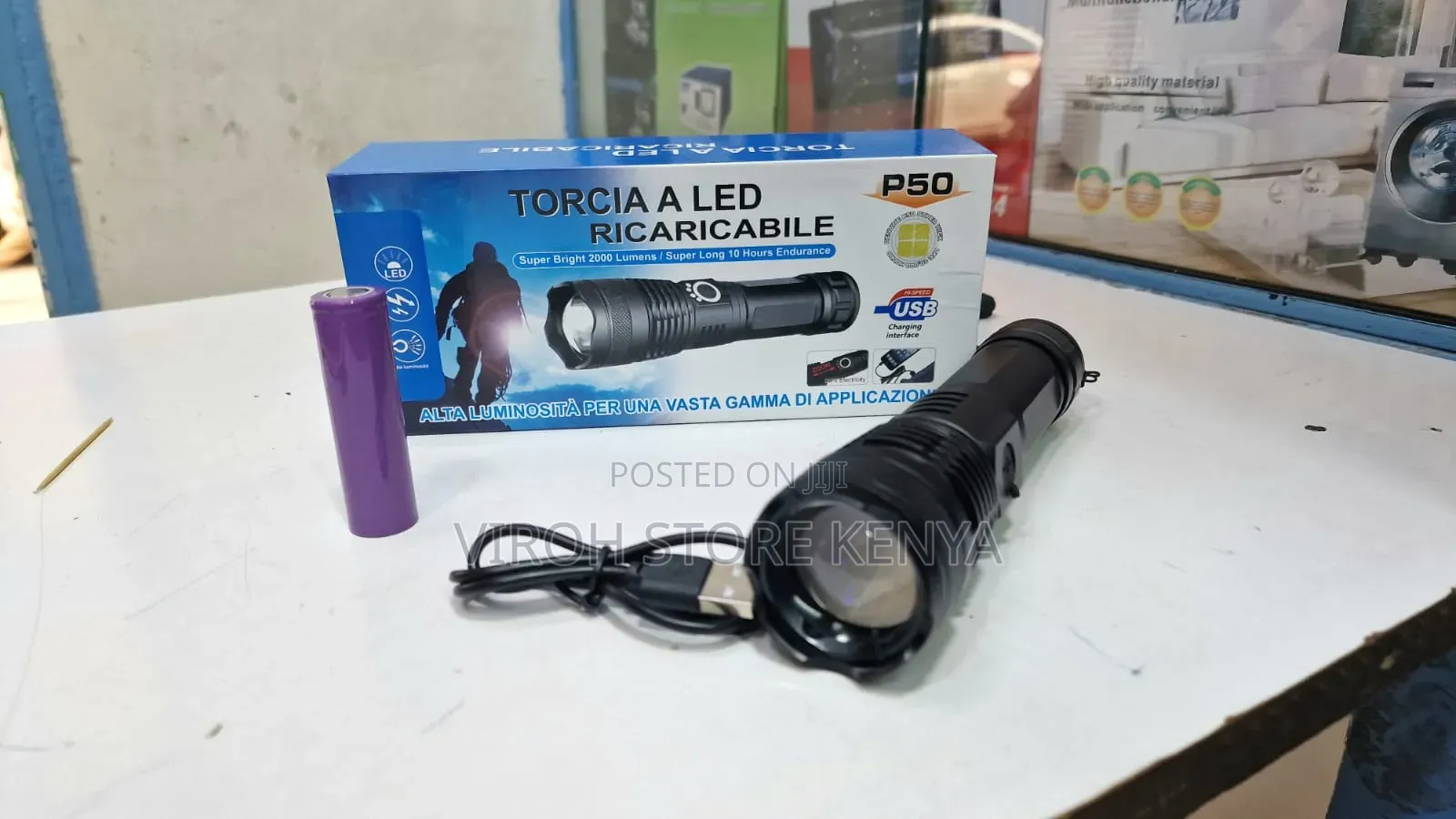 P50 Led Zoomable Flashlight Torch