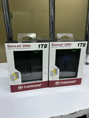 Transcend 1TB External Portable Hard Drive 3.1 Gen 1 25M3