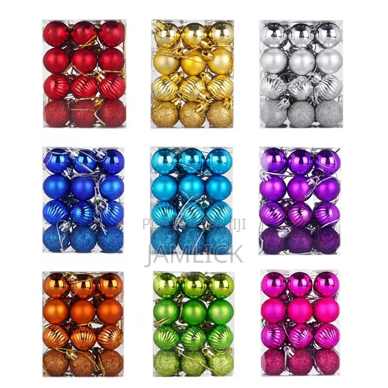 24pcs Christmas Balls Christmas Tree Ornaments Decorations - EL