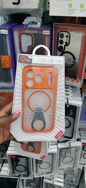 Orange Xundd MagSafe Magnetic Ring Stand Case for the iPhone 17 Pro