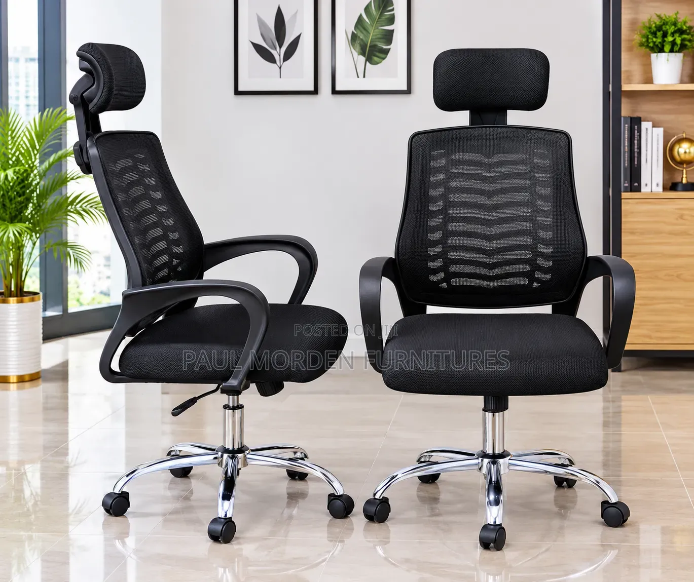 Mesh High Back Chair With Headrest