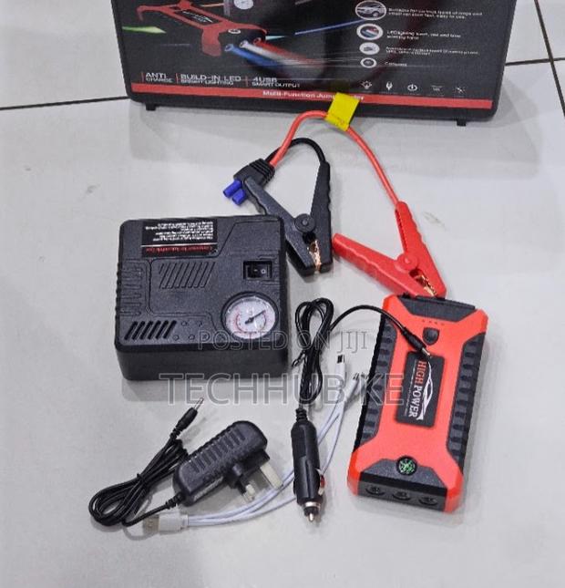 Multi-Function Jump Starter Car Battery Booster Power Air Compressor - thumbnail 2