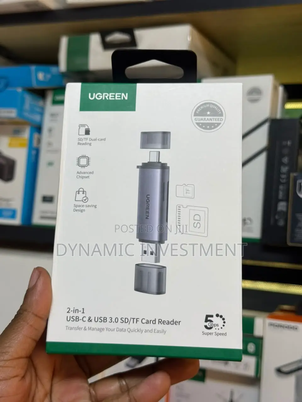 UGREEN 2-in-1 USB-C & USB 3.0 SD/TF Card Reader Smart Memory Reader