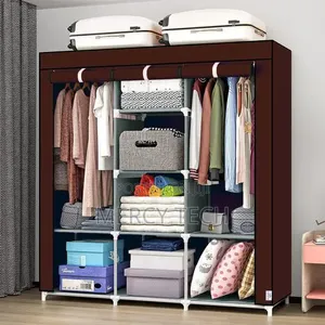 Sturdy Metallic Wardrobe, Portable (3-Column)