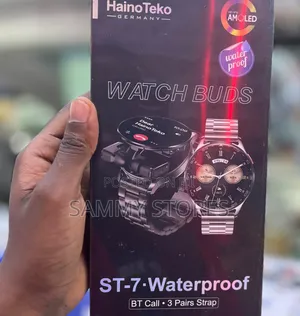 HainoTeko ST-7 Smart Watch With Wireless Earbuds & AMOLED Display
