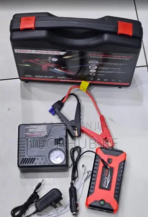 12V Battery Jump Start Car Jump Starter Power Bank With Tire Inflator