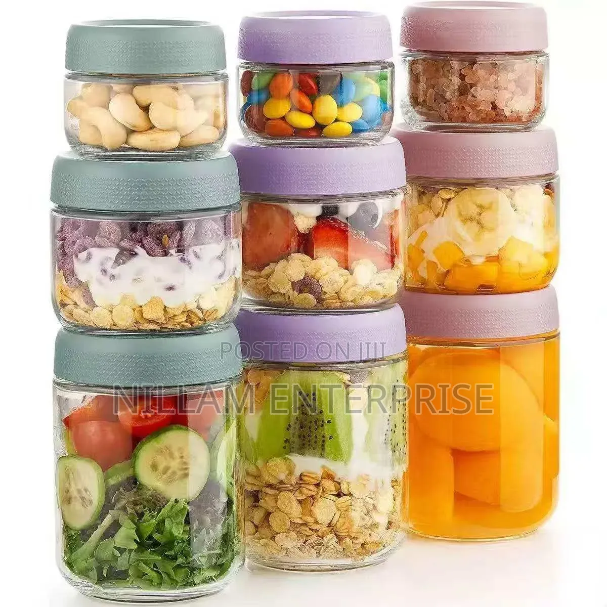 3pc Set Glass Food Storage Containers