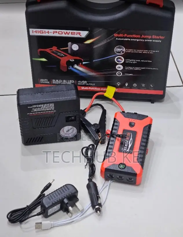 12v Multi Function Portable Jump Starter and Tire Inflator 600A