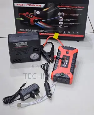 12v Multi Function Portable Jump Starter and Tire Inflator 600A