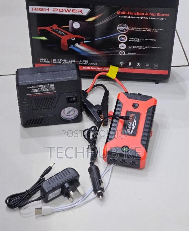 12v Multi Function Portable Jump Starter and Tire Inflator 600A - thumbnail 2