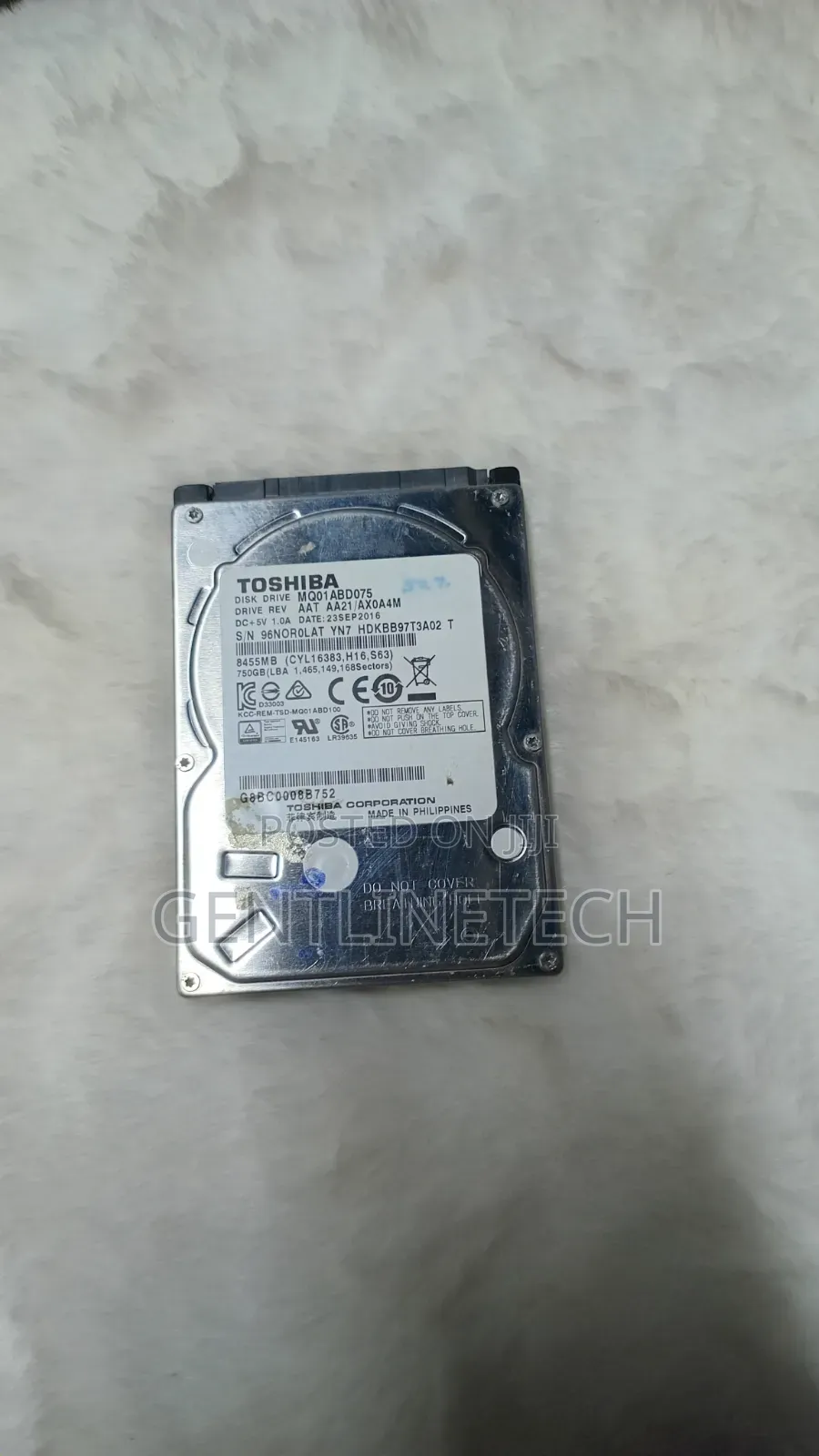 Toshiba Internal Hard Drive 750gb