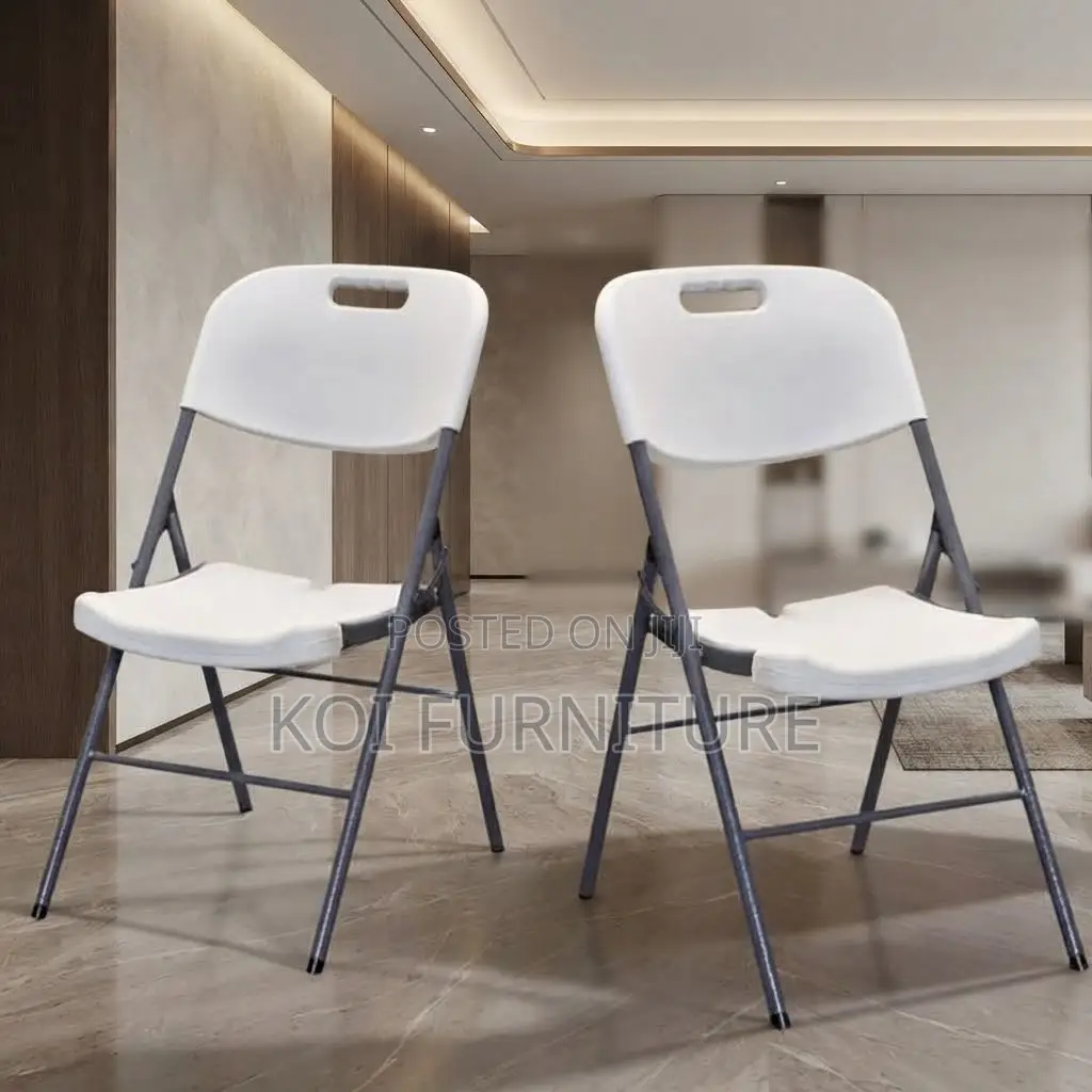 Office Chairs; Foldable Gardens Patio White Armless Seats