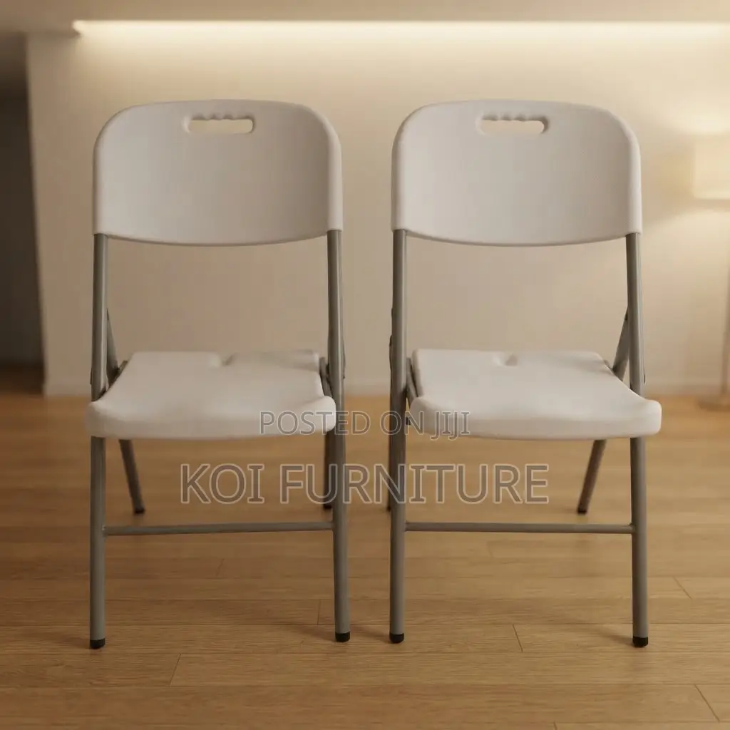 Office Chairs; Foldable Gardens Patio White Armless Seats