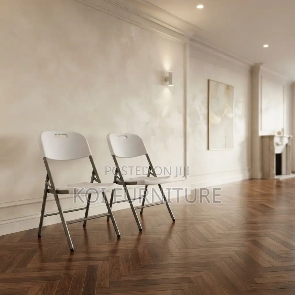 Office Chairs; Foldable Gardens Patio White Armless Seats