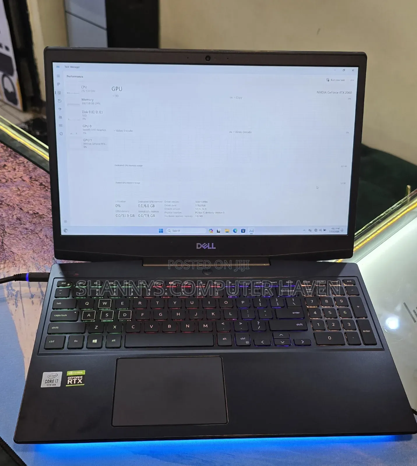 Laptop Dell G5 15 5500 16GB Intel Core i7 SSD 512GB