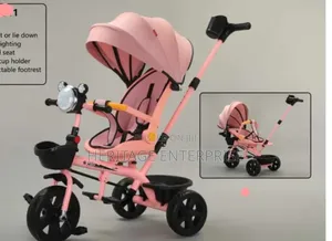 Tricycle With Canopy, Lighting, Push Handle.