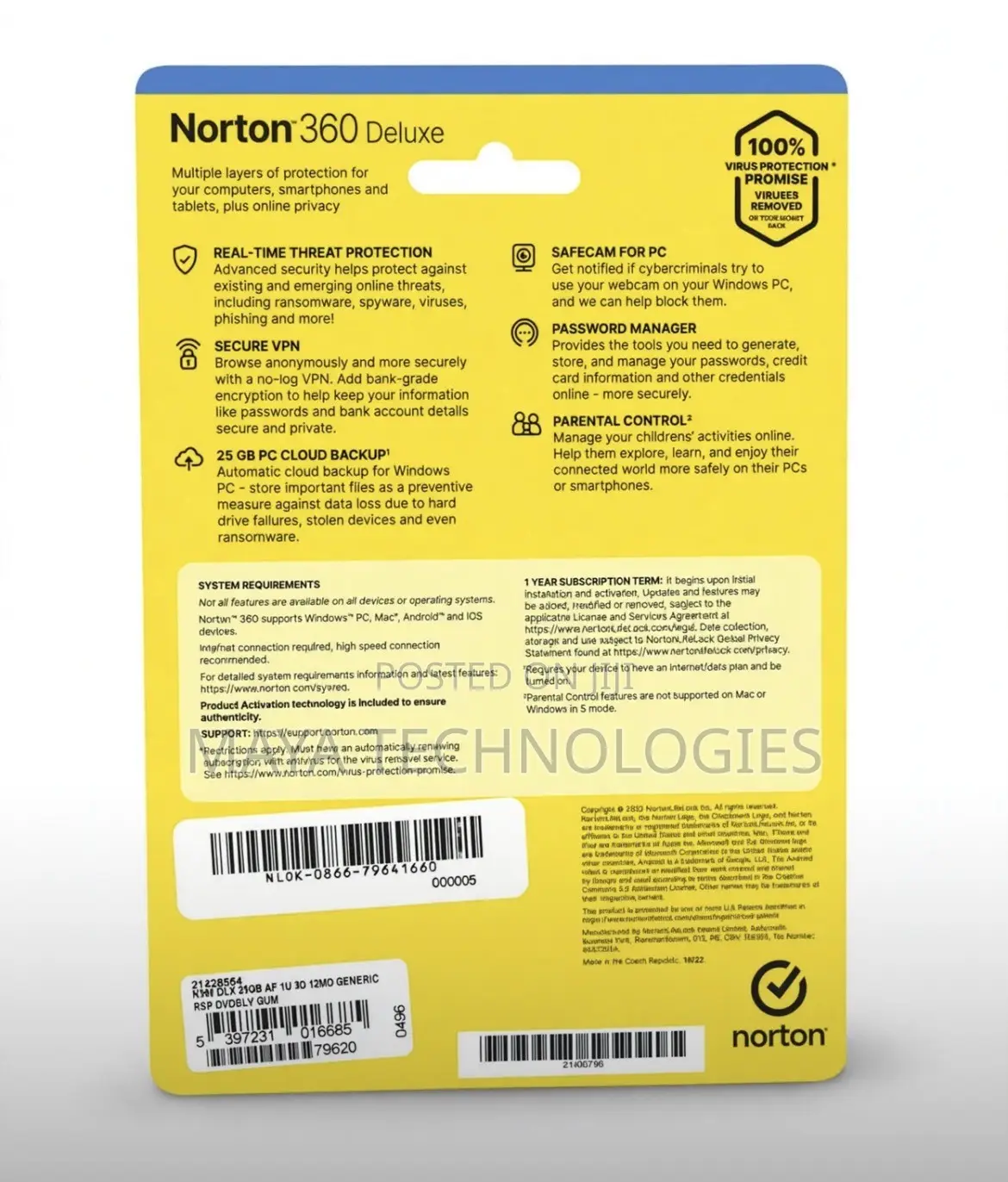 Norton 360 Deluxe 3users